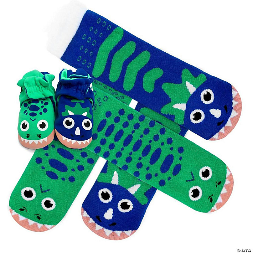 Sesame Street Elmo Boys Girls Multi Pack Crew Socks with Grippers (4-5T,  Abby Zoe 6 pk)