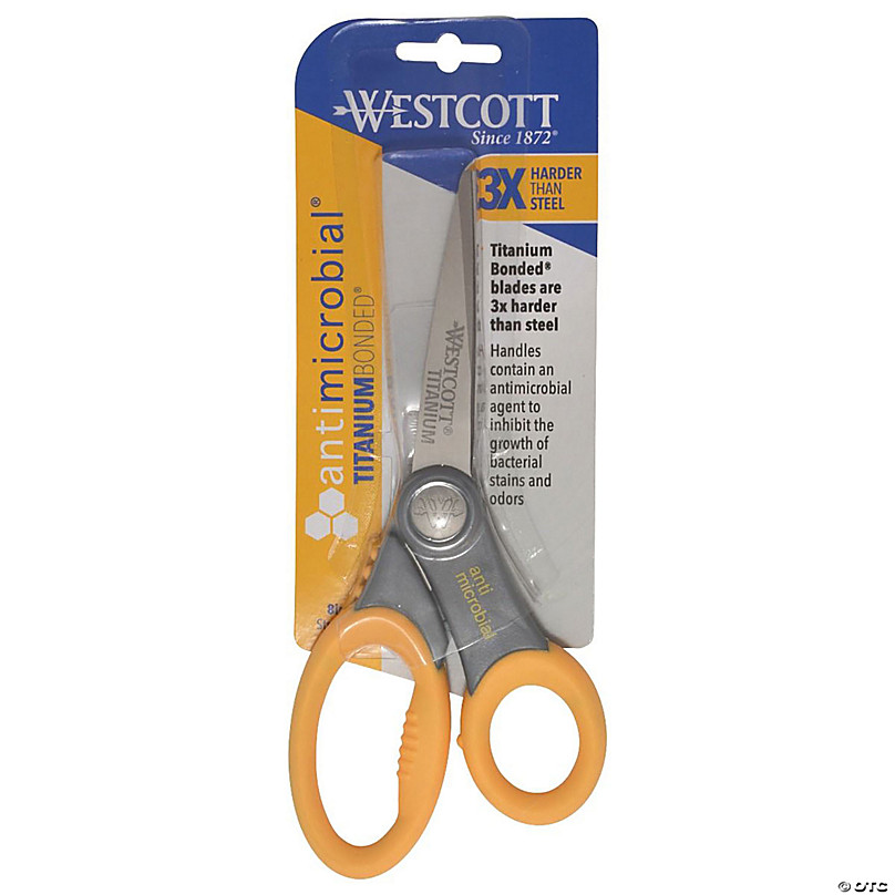 Westcott 8” Titanium Bonded Scissors with Anti-Microbial Handles (17805)