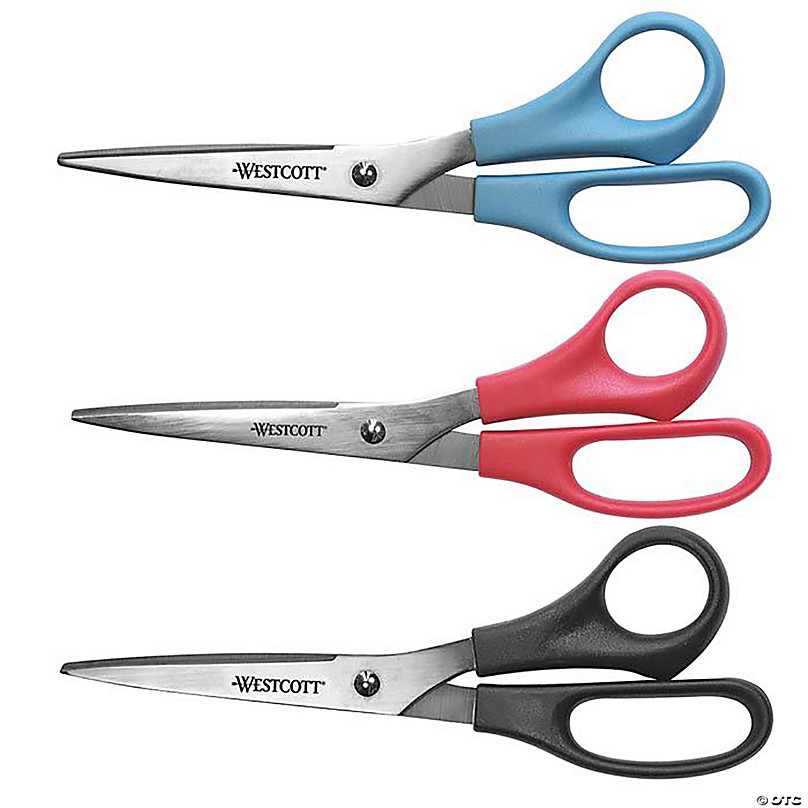 All Purpose Value Scissors, 8 Straight, Assorted Colors, Pack of