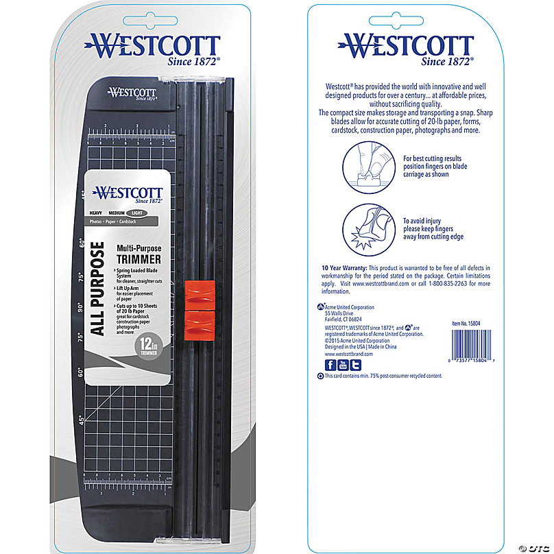 Westcott Multi-Purpose Paper Trimmer, 12