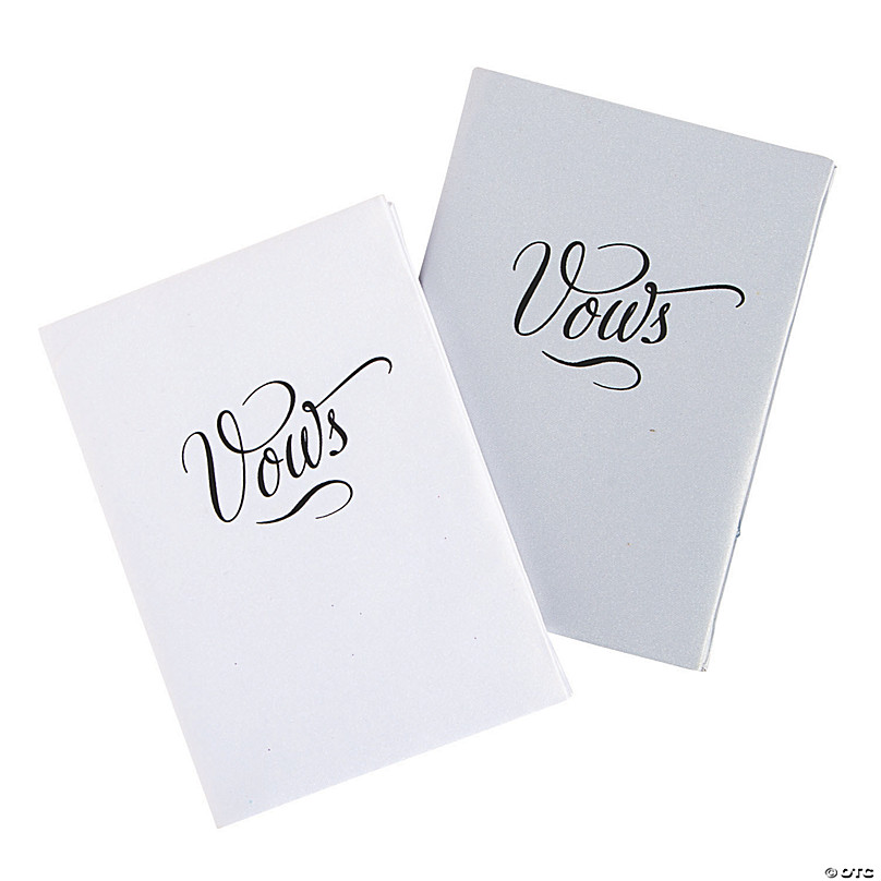 Wedding Vows Booklet Set of Vow Books Personalised Wedding Vow Books Set of 2 Books Custom Vow Books Grey Vow Book