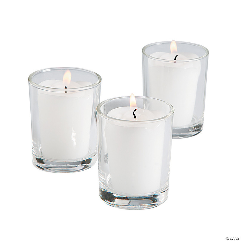 white votive holders