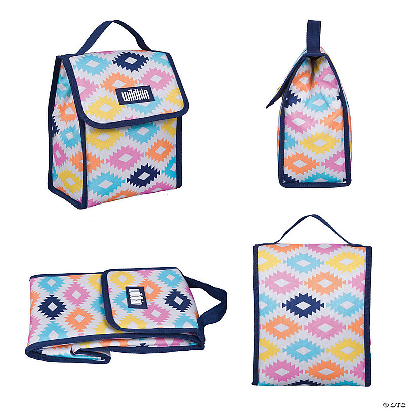 Wildkin Aztec Two Compartment Lunch Bag - Blue