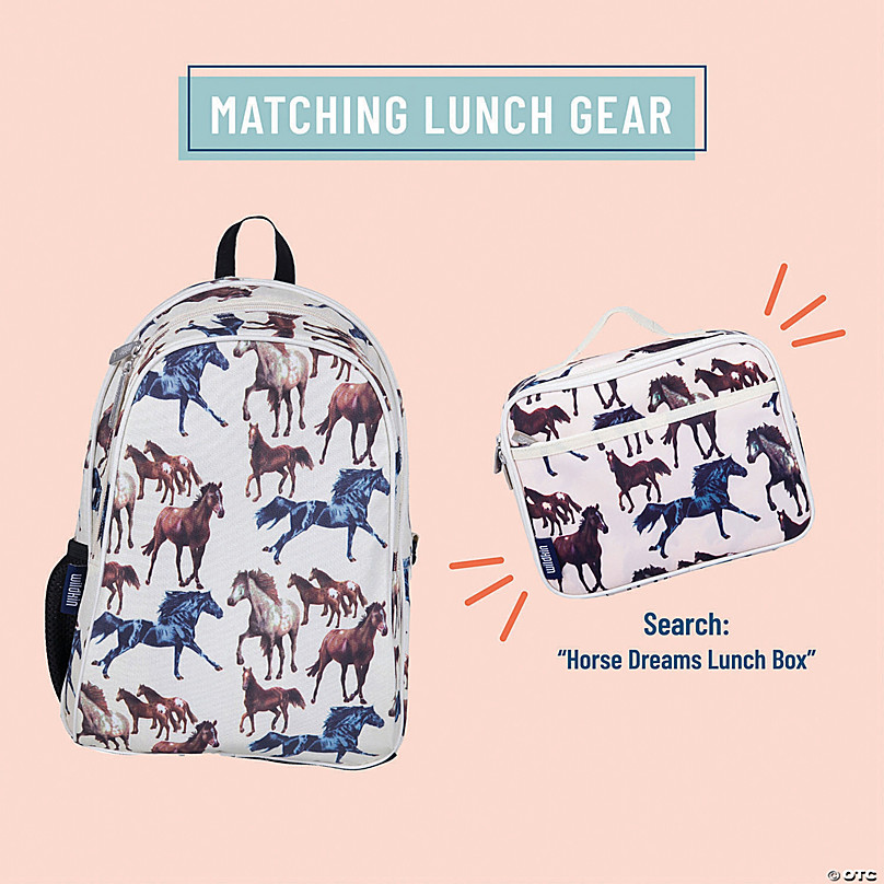 Horses in Pink 15 Inch Backpack