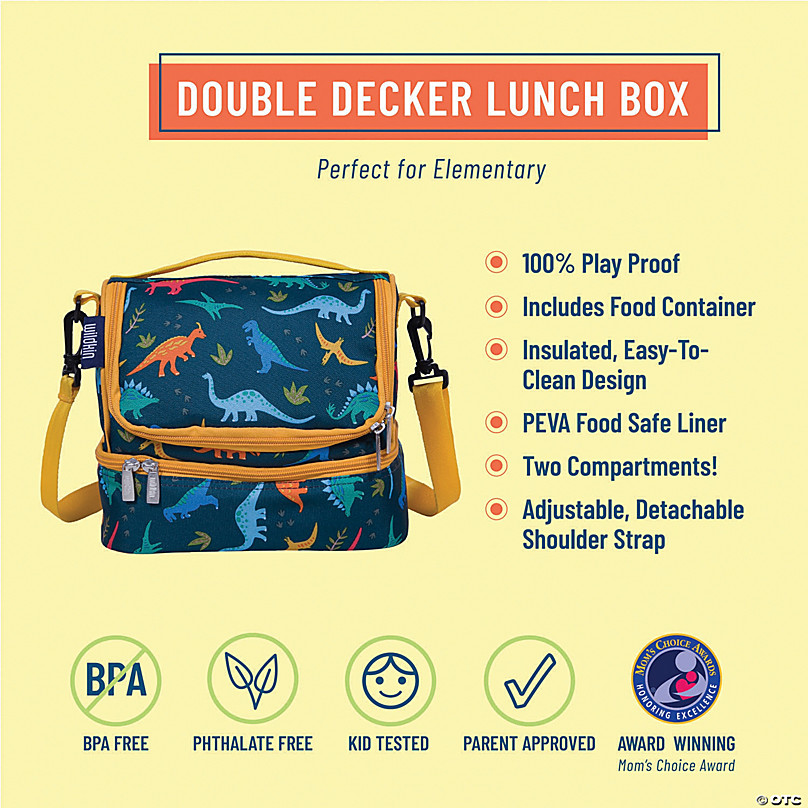 Wildkin Kids Insulated Lunch Box Bag (Jurassic Dinosaurs)