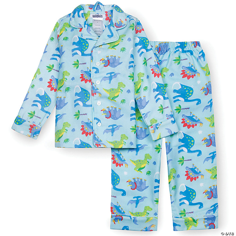Wildkin Kids Dinosaur Land Flannel Pajamas, Sizes 2T-8 | Oriental Trading