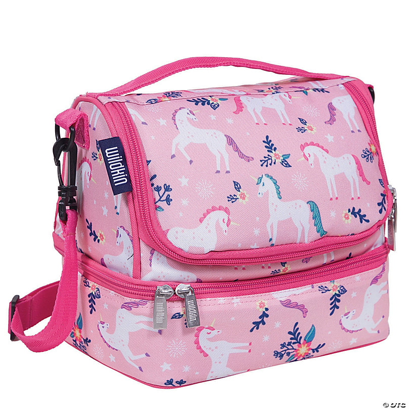 Wildkin Rainbow Unicorns Day2Day Lunch Box Pink