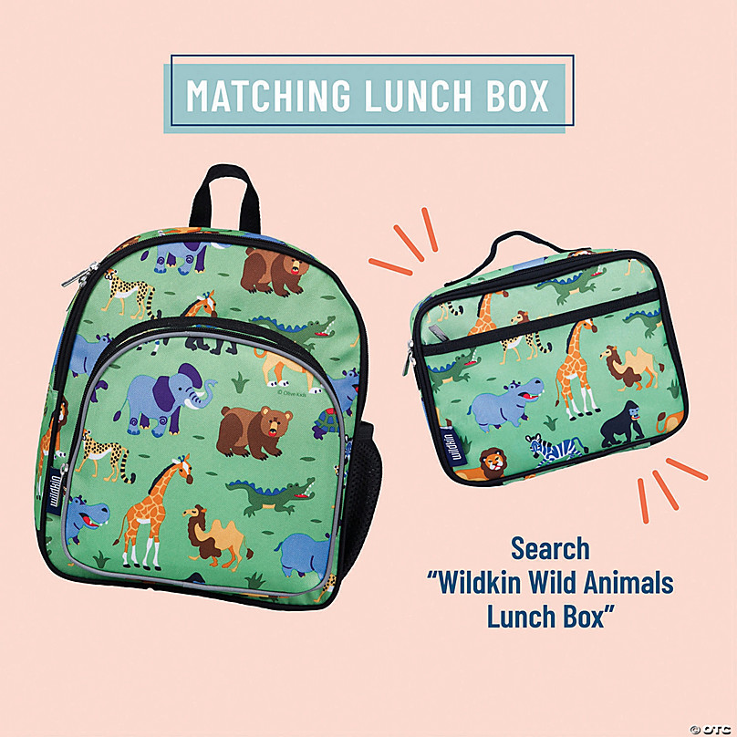 Kids Back to School Lunch Bag Matching Water Bottle Personalised Lunch Bag  Safari Jungle Animals Kids School Insulated Kids Lunch Box 