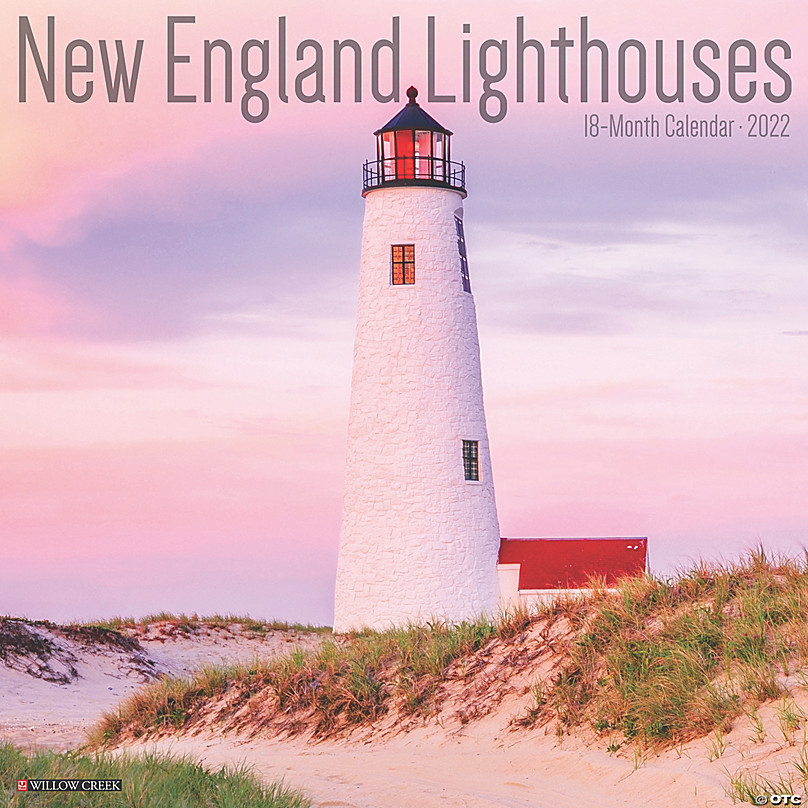 Willow Creek New England Lighthouses 2021 Wall Calendar 12"X12" 
