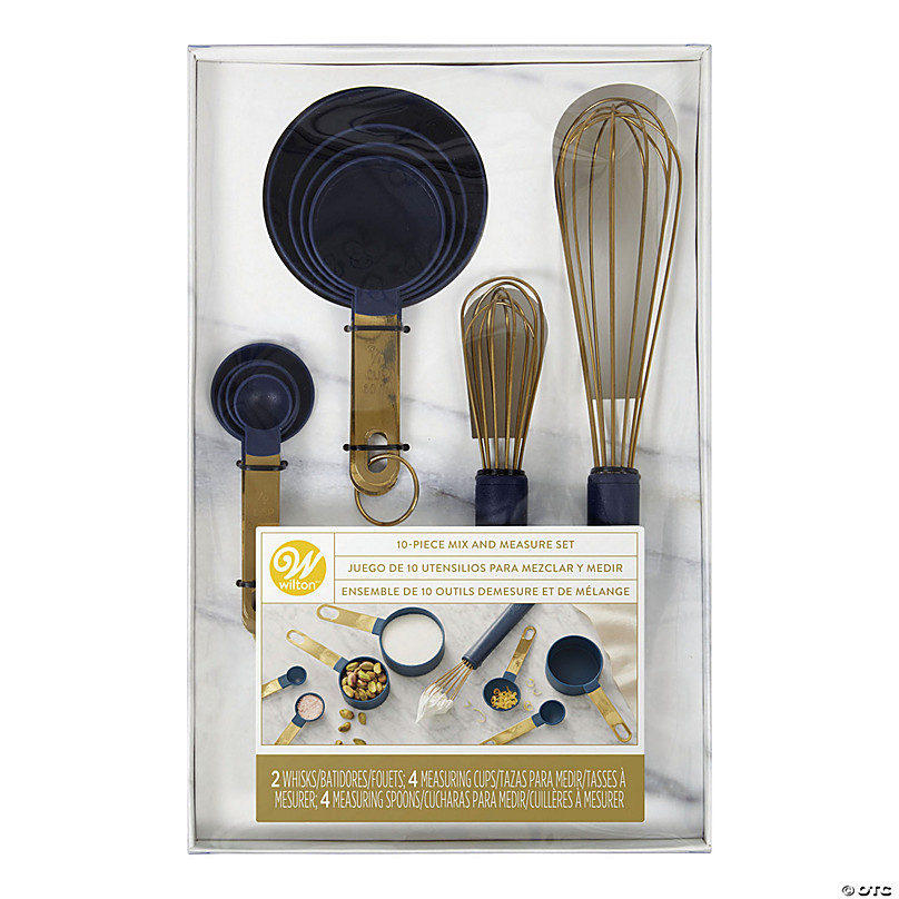 Wilton Kitchen Utensils Mix And Measure Set 10/PkgNavy Blue And Gold