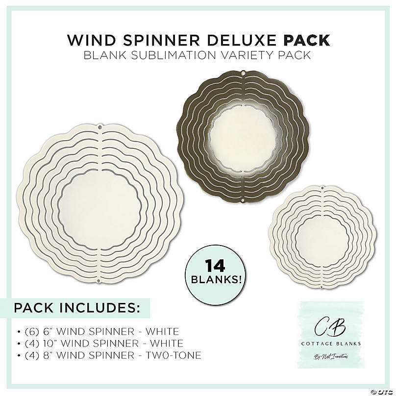 Wind spinner starter pack sublimation blanks