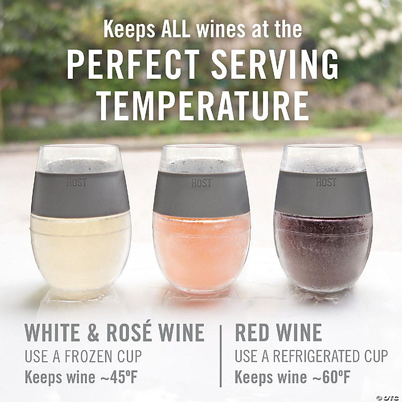 HOST Wine FREEZE Cooling Cup in Marble Set of 4 by HOST