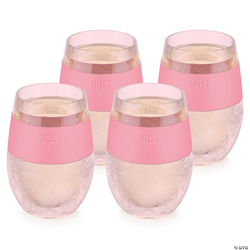 Wine FREEZE™ Cooling Cup in Translucent Pink Set of 4