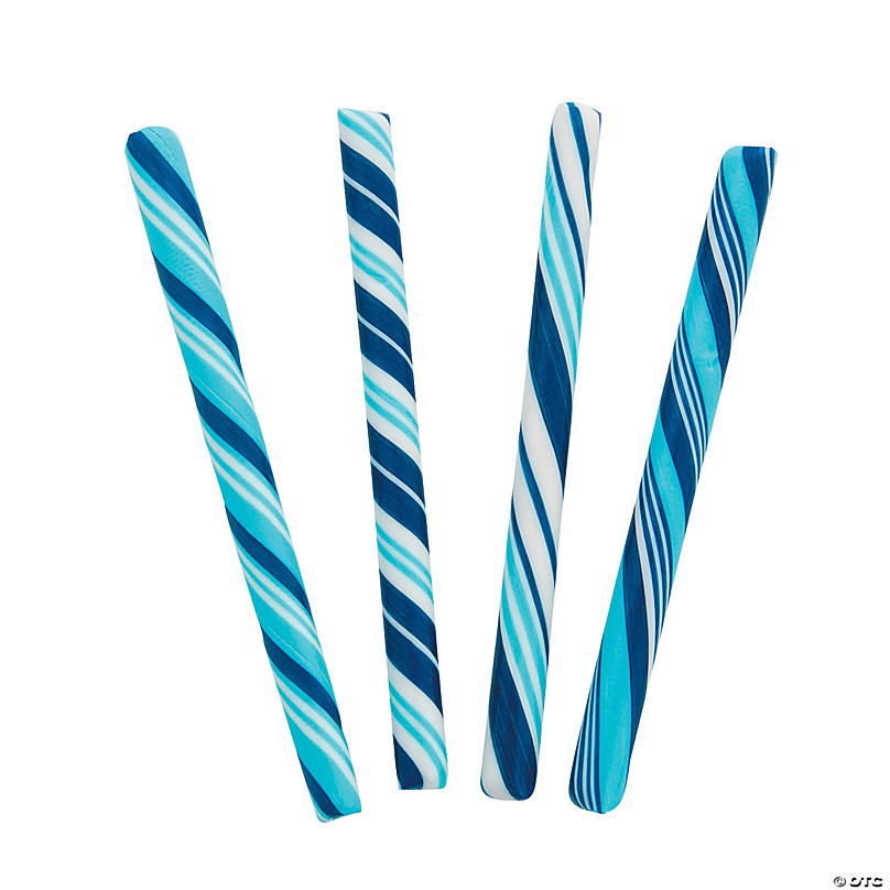 Blue and White Candy Cane Stripe Stirring Straws