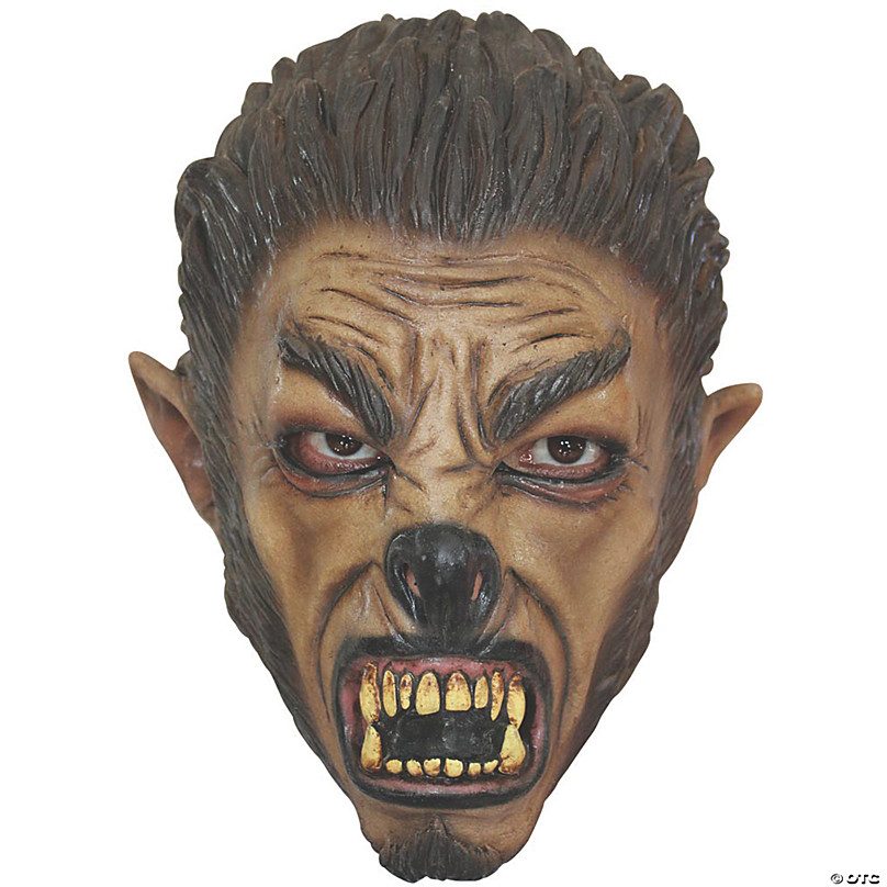 ADULT WEREWOLF WOLFMAN CHINLESS DELUXE LATEX MASK COSTUME TB27525 