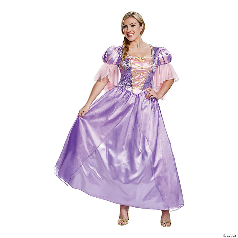 Child's Girls Disney Princess Deluxe Rapunzel Tangled Ball Gown Dress Costume