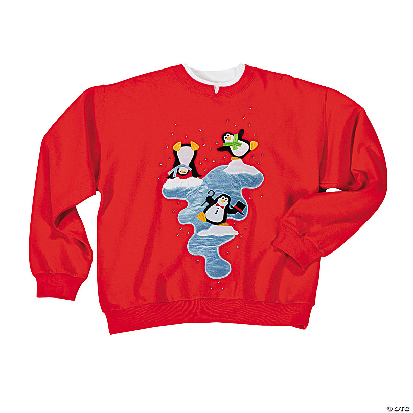 Penguin Fact Womens Sweatshirt (Black, L)