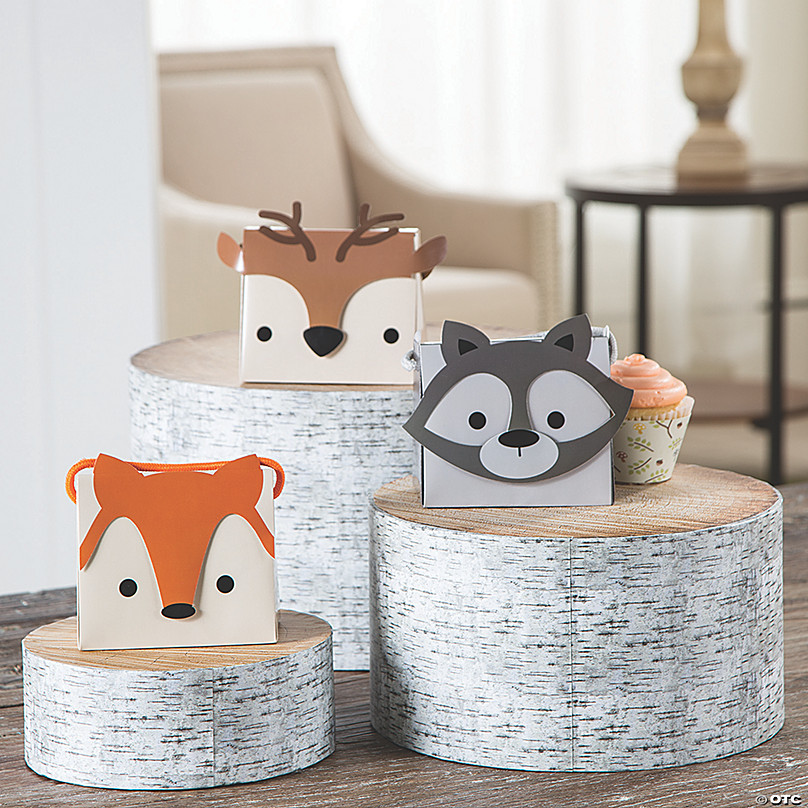 Woodland Animal fox Party Kids Birthday Party Boxes Bags Bottle