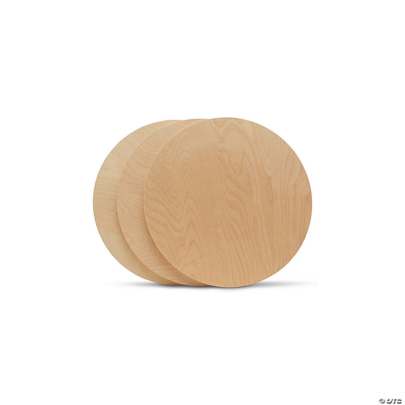 Woodpeckers Crafts, DIY Unfinished Plywood Circle 15 x 1/2, Pack of 3