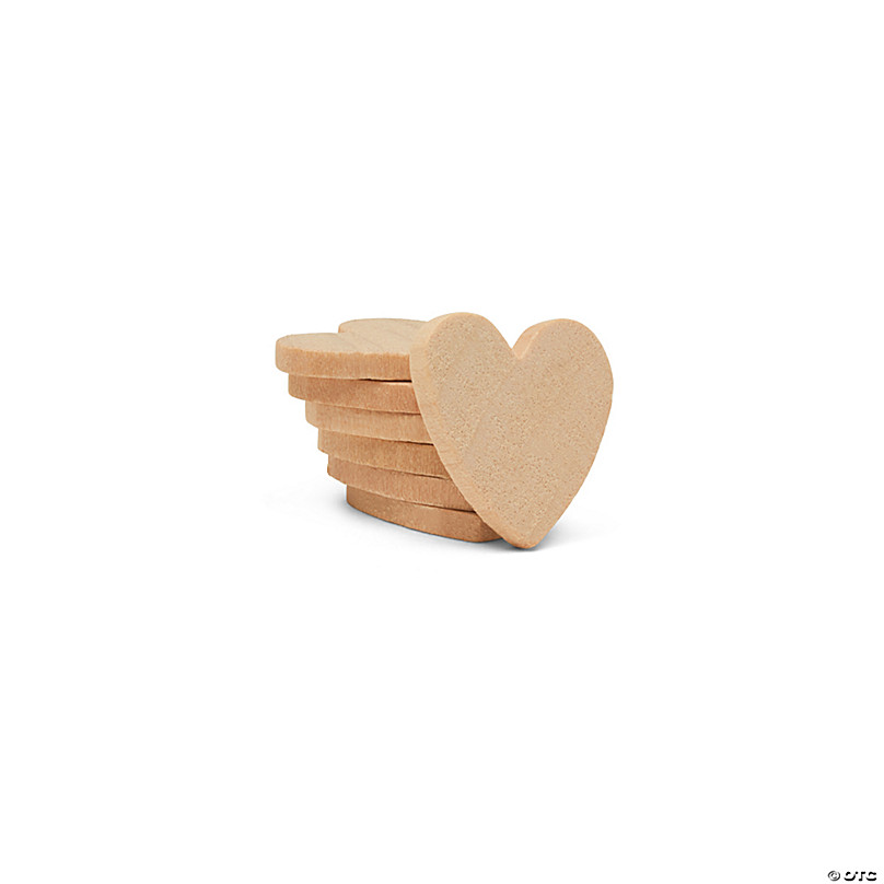Wooden Hearts 7 inch Pack of 2 Wood Hearts Valentine's Crafts Mother's Day Craft Wooden Craft Hearts Wedding Hearts by Woodpeckers