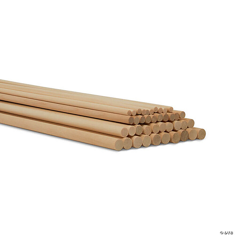 Woodpeckers Crafts, DIY Unfinished Wood 12 x 1/8 Dowel Rods, Pack of 500