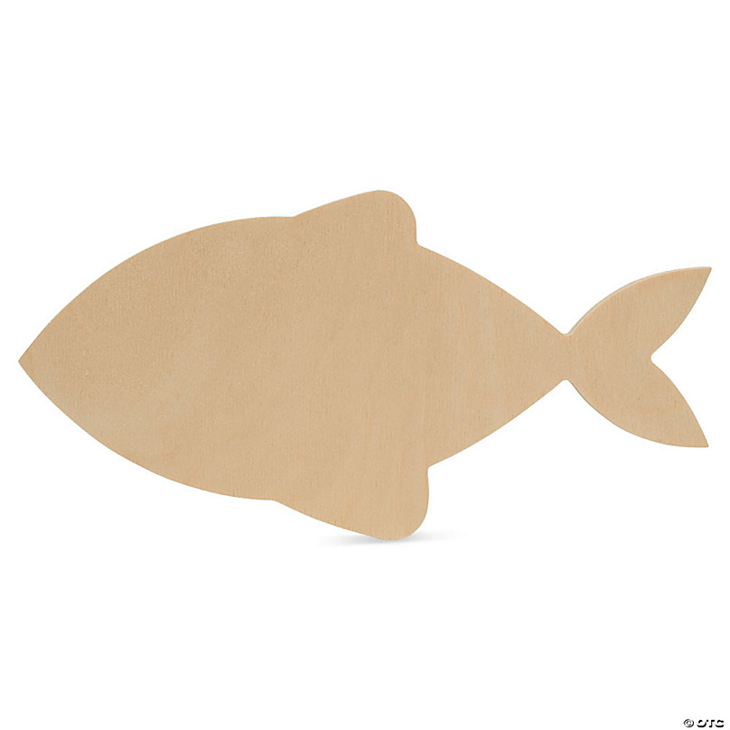 Woodpeckers Crafts, DIY Unfinished Wood 12 Fish Cutouts, Pack of 10