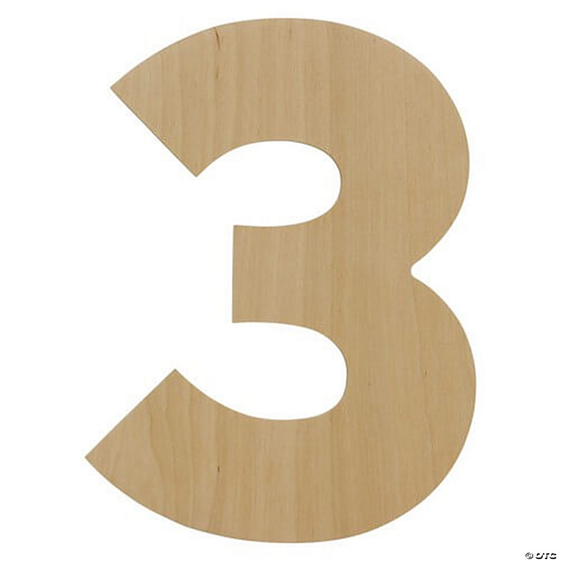 3ct Woodpeckers Crafts, DIY Unfinished Wood 12 Letter F, Pack of 3 Natural