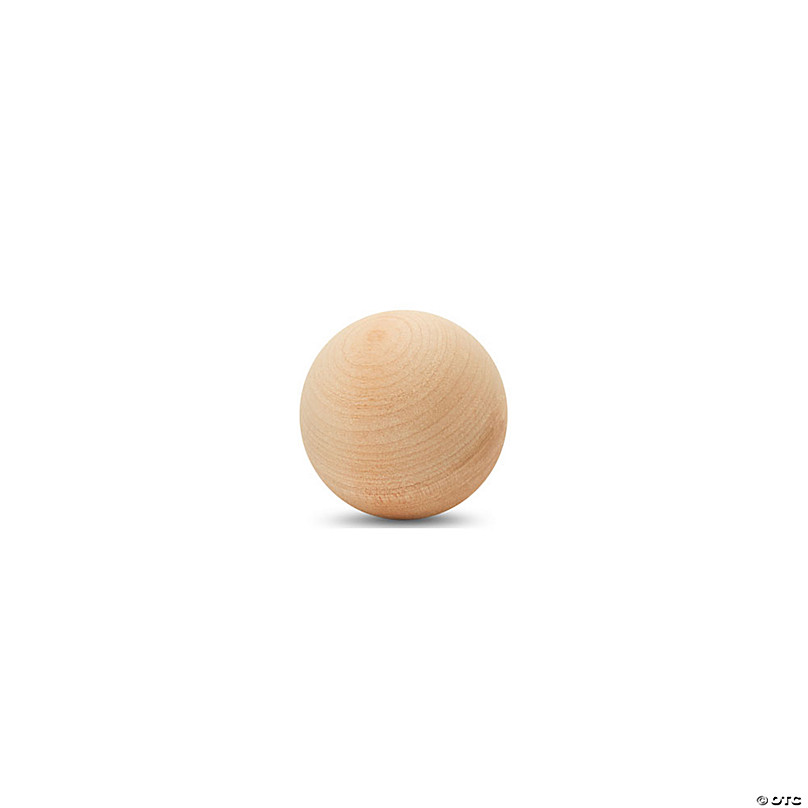 Wooden Balls 2-1/4 inch Unfinished, Round Birch Balls for Crafts, Woodpeckers