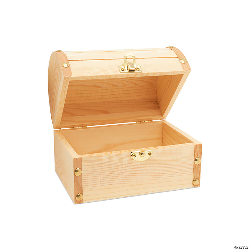 3Pcs Unpainted Wooden Box Chest Jewellery Case Storage Decoupage Art Craft 