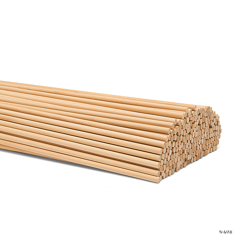 Geelin 600 Pcs Wooden Dowel Rods Bulk 1/4 X 6 Inch round Wood Sticks for  Crafts