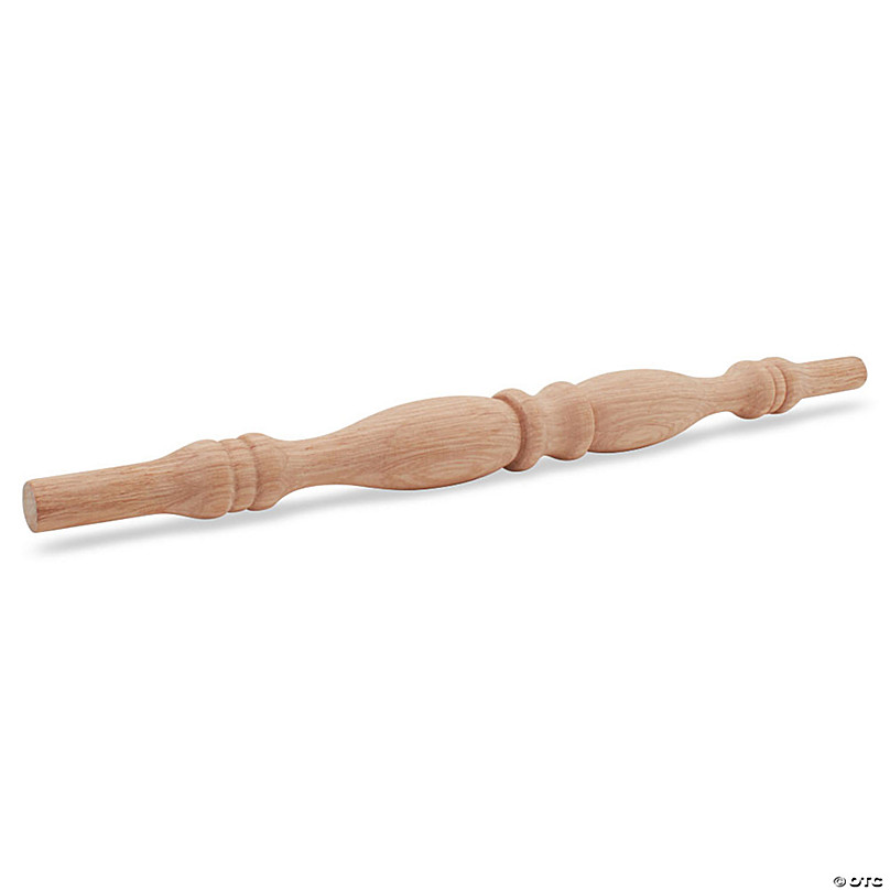 Woodpeckers Crafts, DIY Unfinished Wood 9 Oak Spindle, Pack of 12