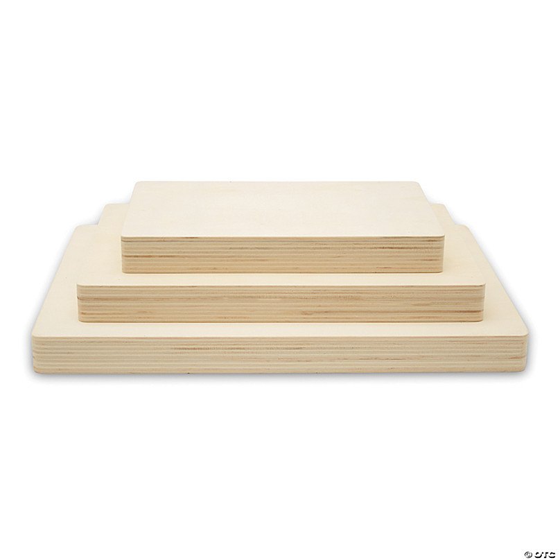 Woodpeckers Crafts, DIY Unfinished Wood Set of 6 Rectangular Trays with No  Handles, Pack of 2