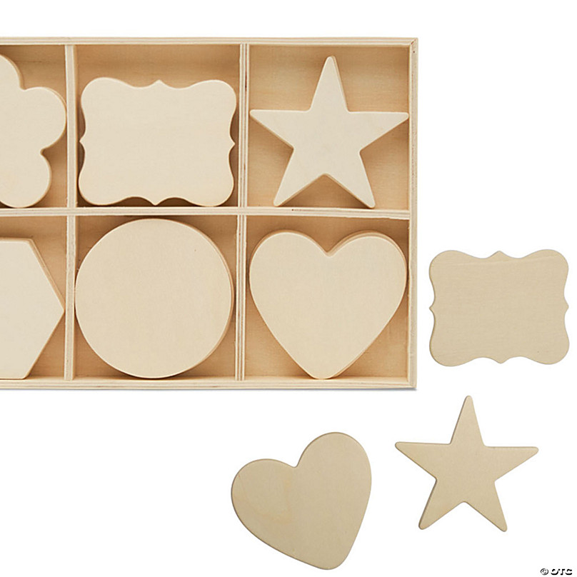 Woodpeckers Crafts, DIY Unfinished Wood Shapes Cutouts Tray, Pack of 3