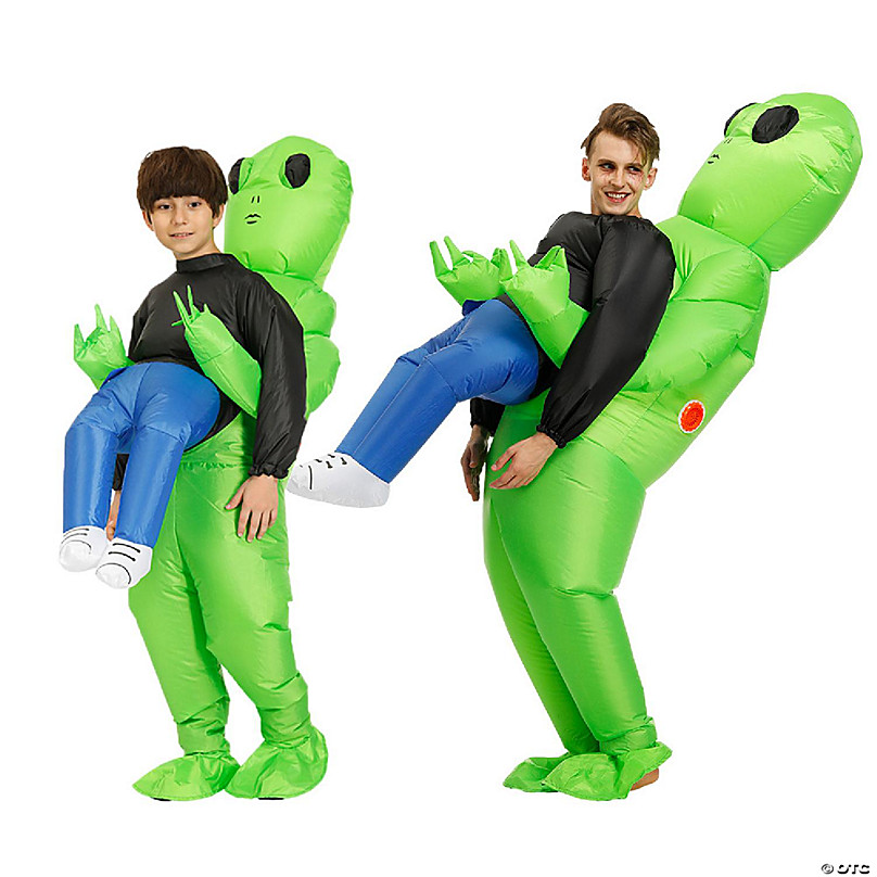 Kids' Alien Green Inflatable Halloween Costume, One Size