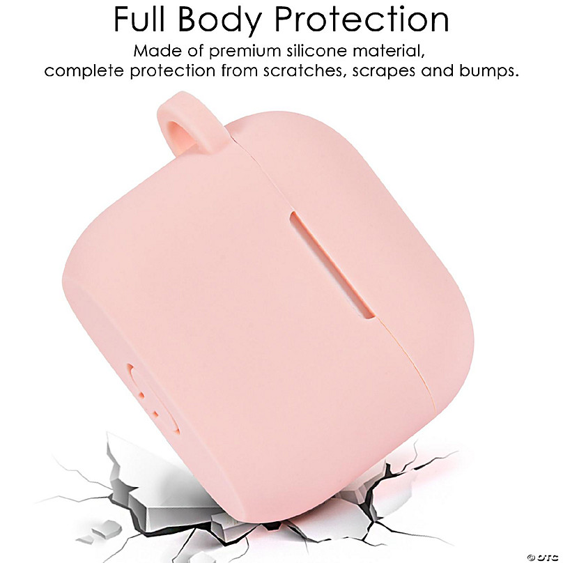 Worry Free Gadgets: Protective Bling Case for Apple AirPods Pro 2 with Keychain Pink