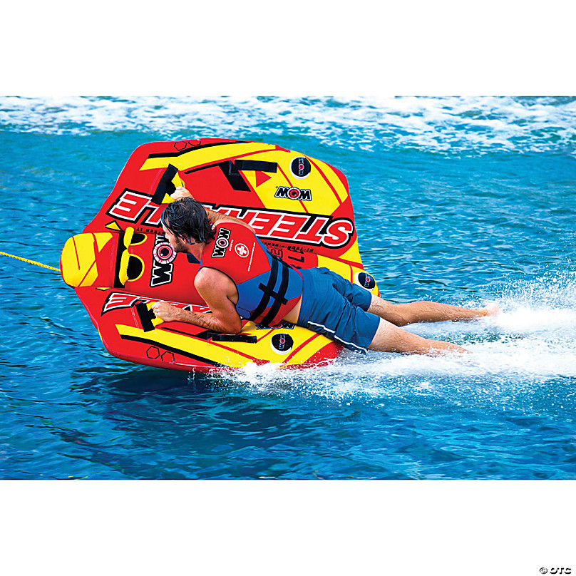 1 to 2 Person Towable WoW Watersports Steerable 19-1090 Take Control of the Ride 