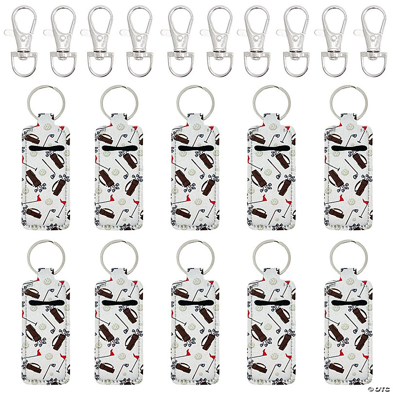 Wrapables 10 Pack Chapstick Holder Keychain