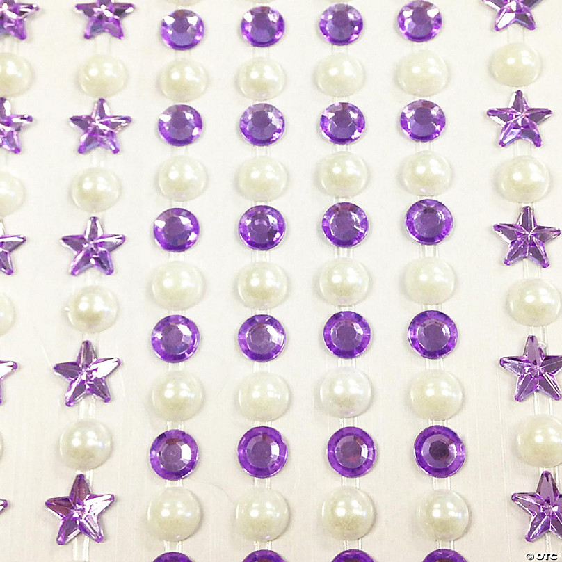 Wrapables 164 pieces Crystal Star and Pearl Stickers Adhesive