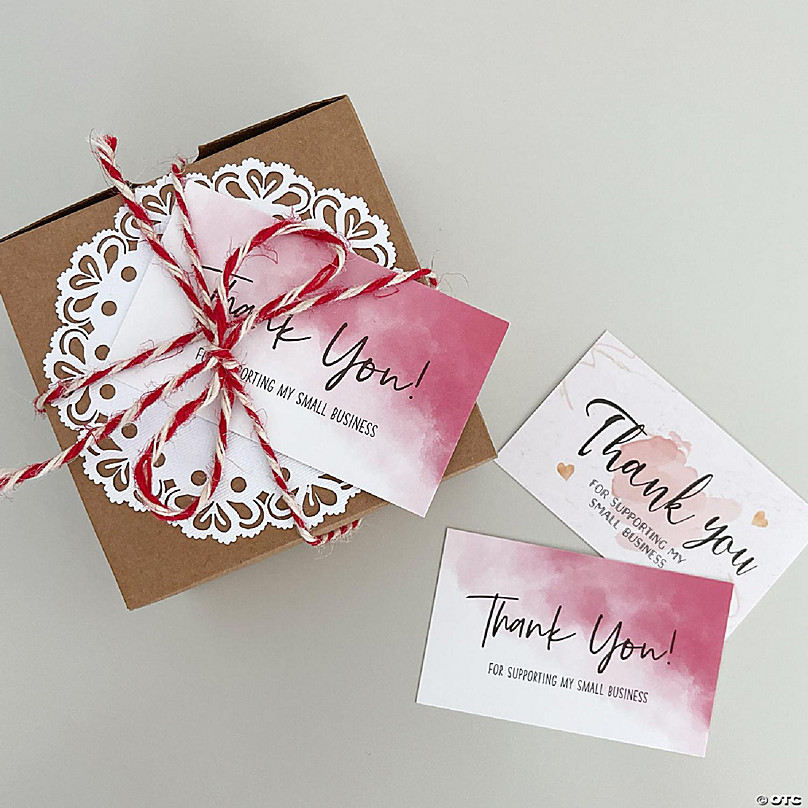 Wrapables 2.1 x 3.5 Thank You Card Inserts, Appreciation Cards