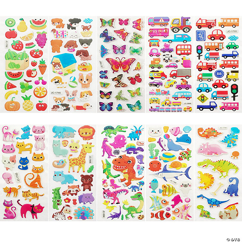 Wrapables Make Your Own Sticker Sheets, Make a Face 24 Sheets Dinosaurs