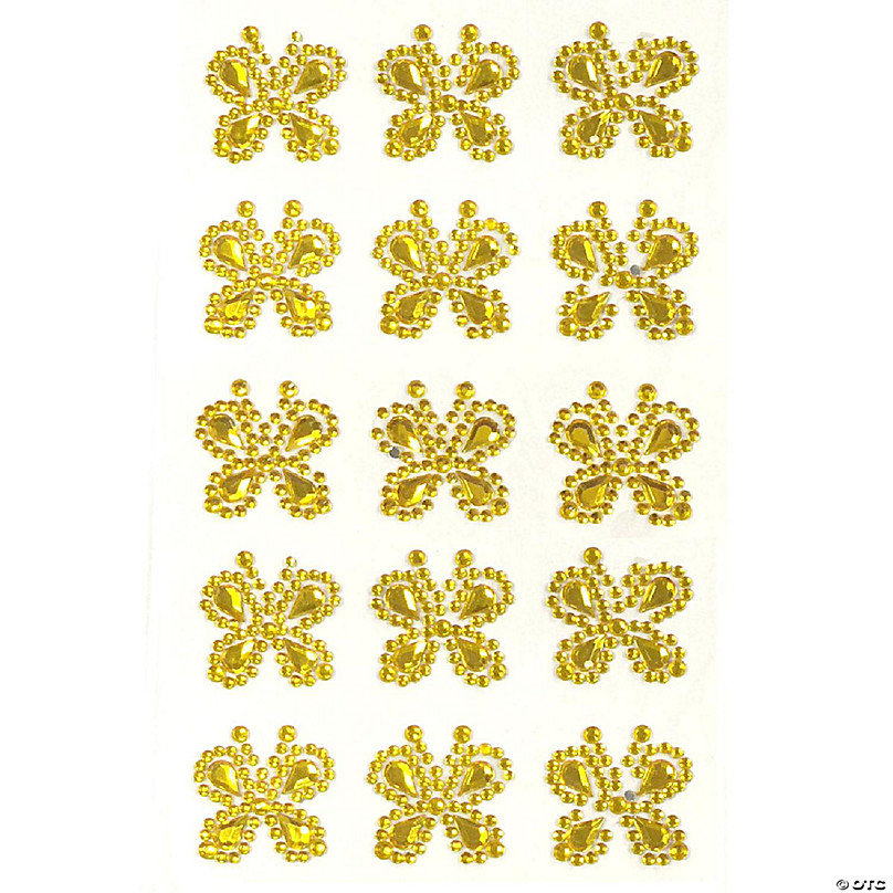 Wrapables 164 Pieces Crystal Flower and Pearl Stickers Adhesive Rhinestones Silver