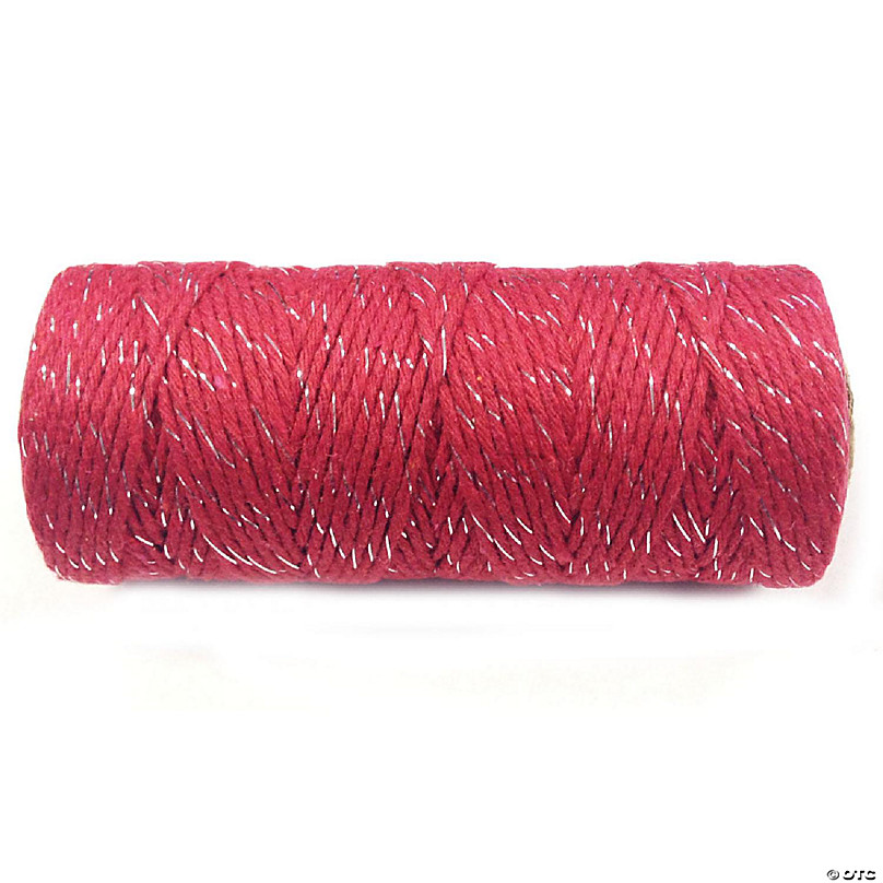 Wrapables Cotton Baker's Twine 12ply 330 Yards (Set of 3 Spools x 110  Yards) ( Blue, Black, Red & Hot Pink)