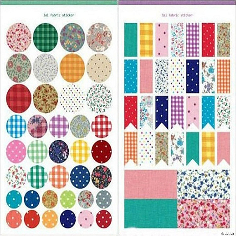 Wrapables Decorative Fabric Pattern Sticker Set