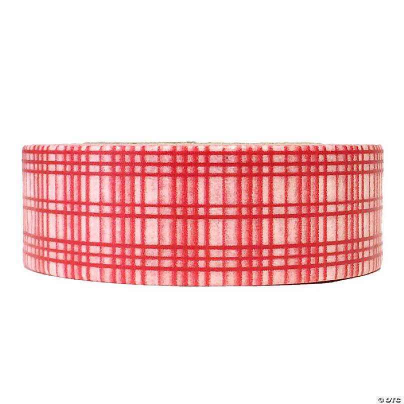 Wrapables Decorative Washi Masking Tape, Twead Red