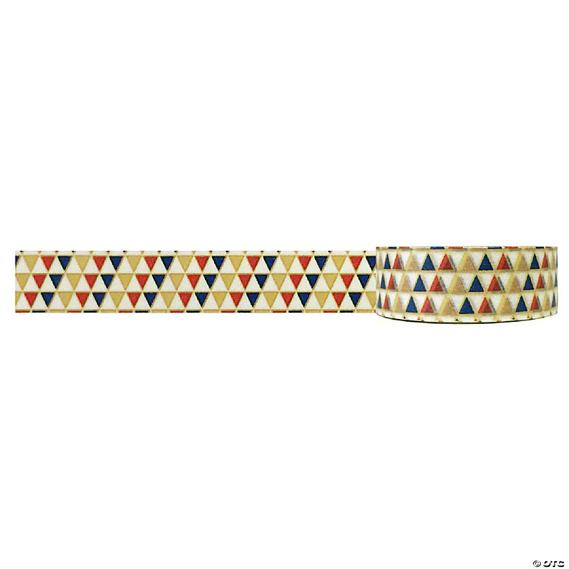 Wrapables Decorative Washi Masking Tape, Warm Triangles