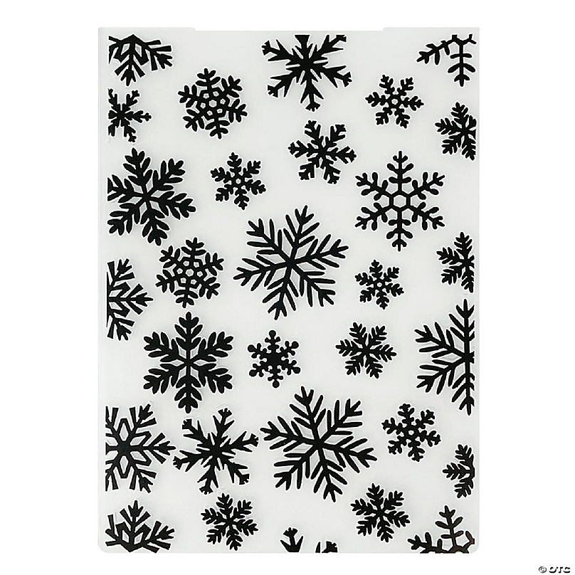 Wrapables Embossing Folder Paper Stamp Template for Scrapbooking, Card Making, DIY Arts & Crafts (Set of 2) Snowflakes