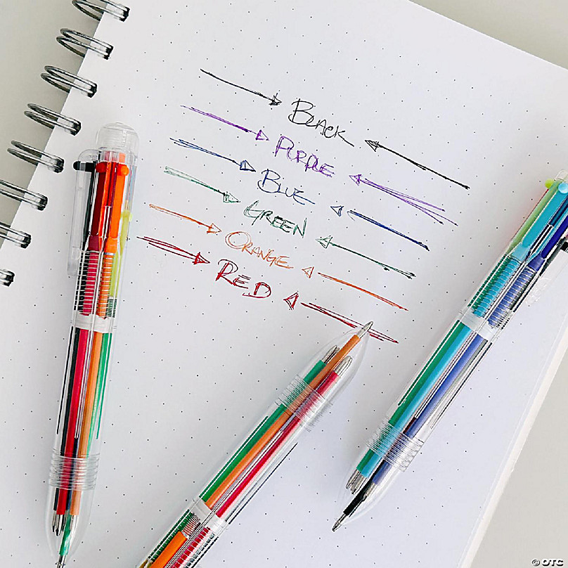 1pc New Plush Multicolor Ballpoint Pen Creative 6-Color Rainbow