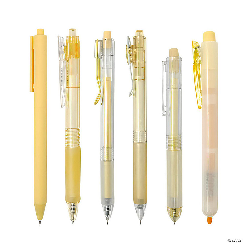 Wrapables Multi-Color 6-in-1 Retractable Ballpoint Pens (Set of 8), Pastel