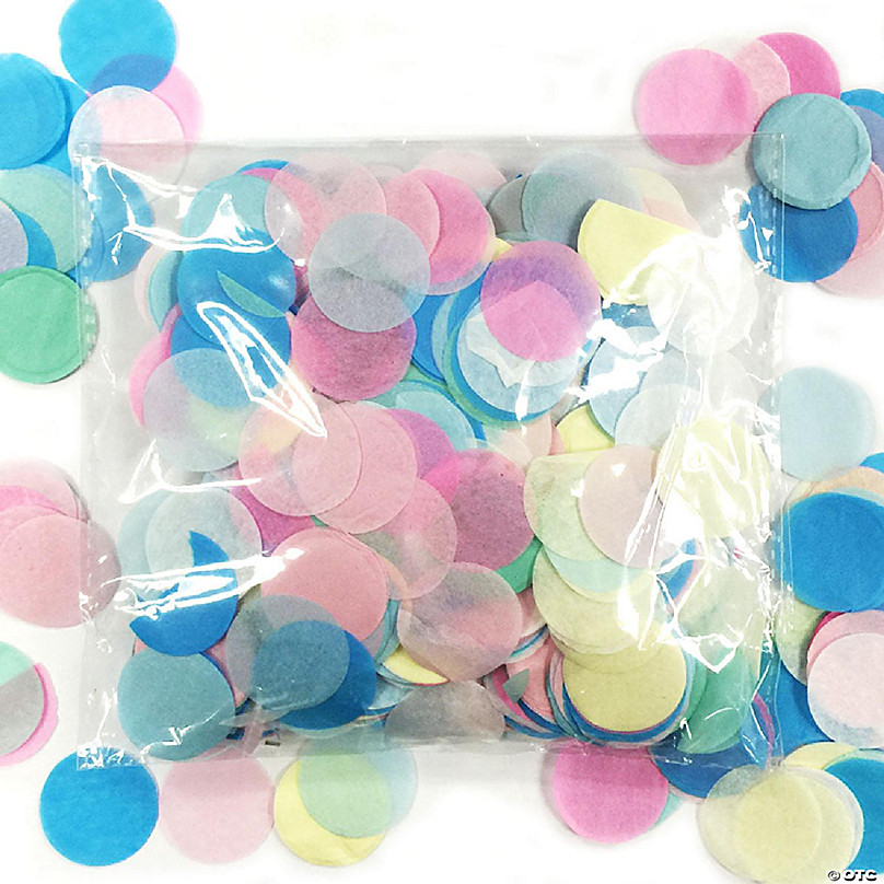 Wrapables Round Tissue Paper Confetti 0.5 inch Circle Confetti, Pink
