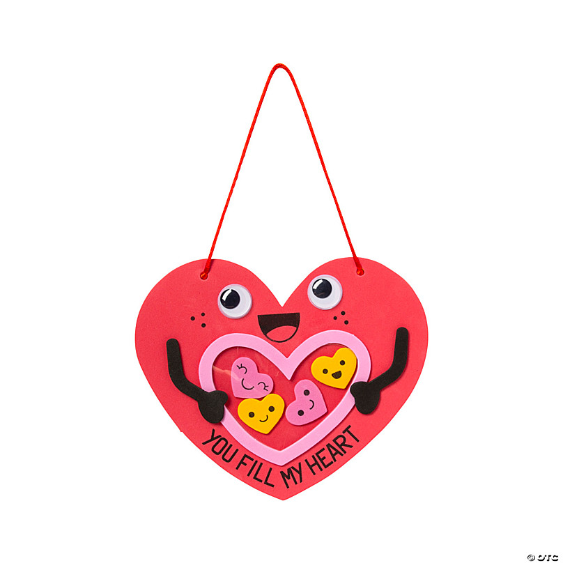 Glitter Valentine Foam Hearts - 48 Pc.